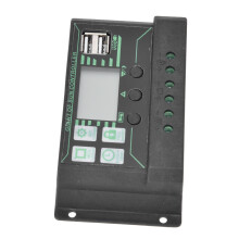 10A Einstellbarer LCD Solar-Laderegler, 13,3x7x3cm, Schwarz