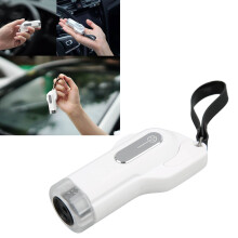 2-in-1 Car Escape Tool White ABS/PC/Tungsten Steel/Steel