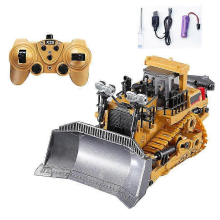 yellow258-8RC Excavator with Lights, Remote Control Digger Construction Toy for Kids 2025