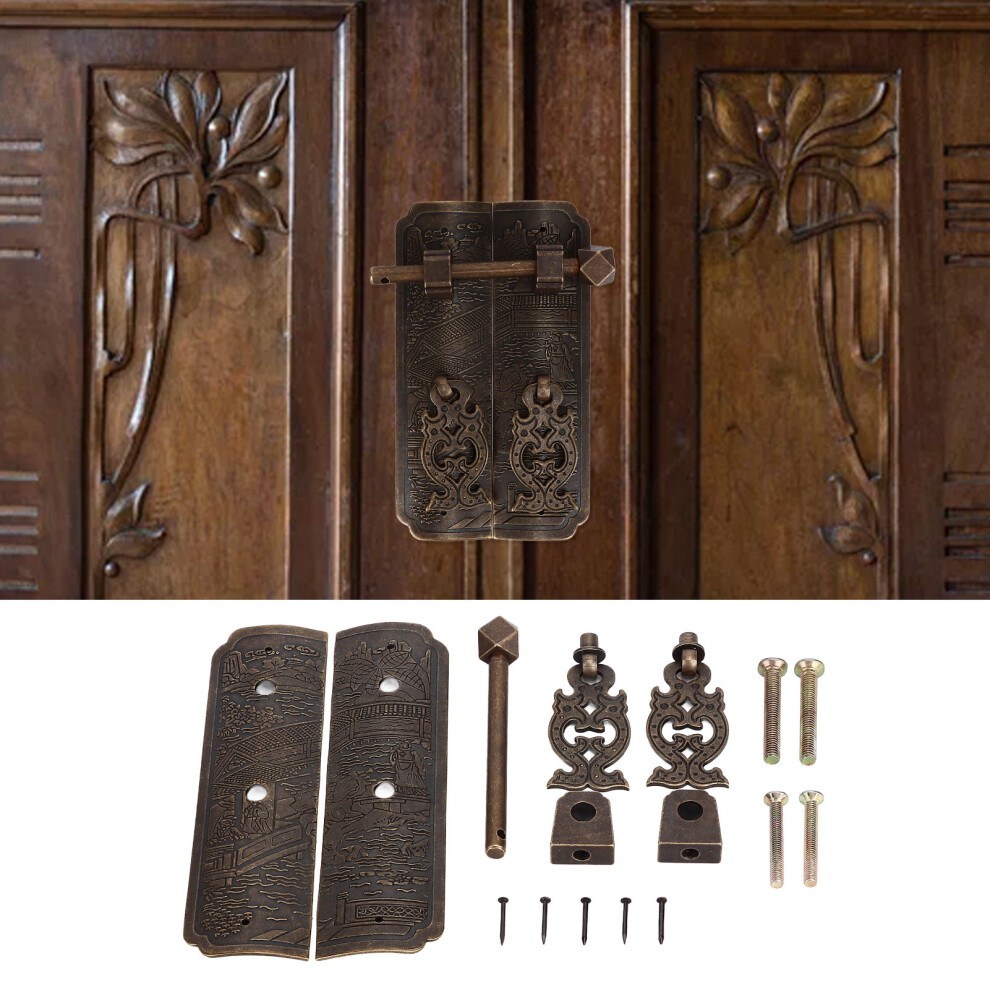 Antique Brass Drawer Pull Handle 12X7cm For Cabinets Wardrobes Storage 4641375598479