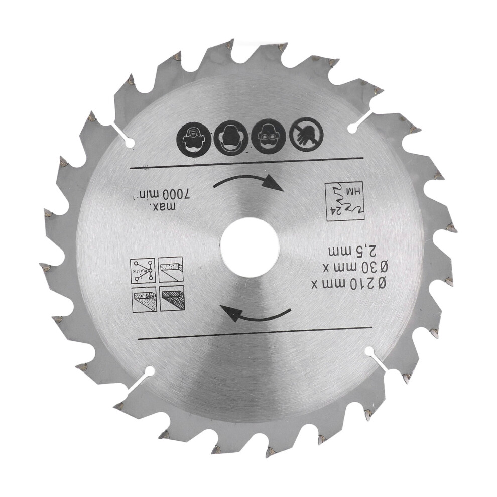 8Â1/4In Carbide Circular Saw Blade For Wood & Plastic, 210X24tx30 4981375599121