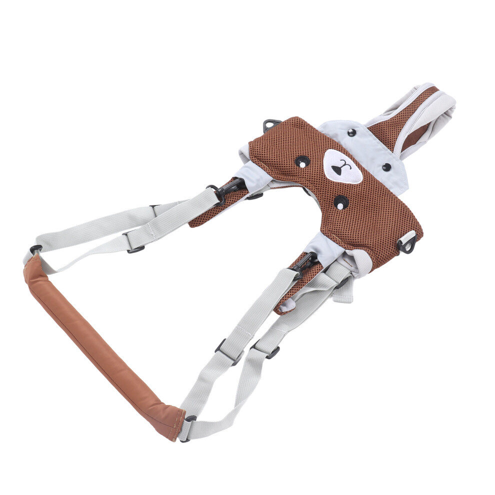 Toddler Breathable Harness for 8‑24 Months, Adjustable, Coffee Bear