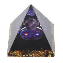 Positive Energy Crystal Pyramid 6cm Sky Star Healing Tai Chi Yoga Gift