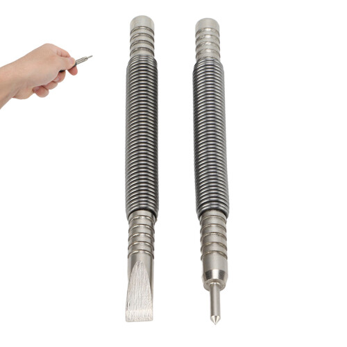 High Carbon Steel Nail Set 2 Pack Double Ended Spring Punch Tools