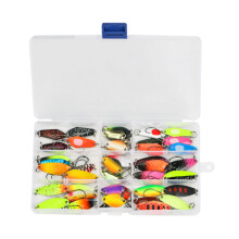 Spoon Lure Sequined Fishing Hard Baits Casting Spinner Baits Single Hook Multicolor Spoons