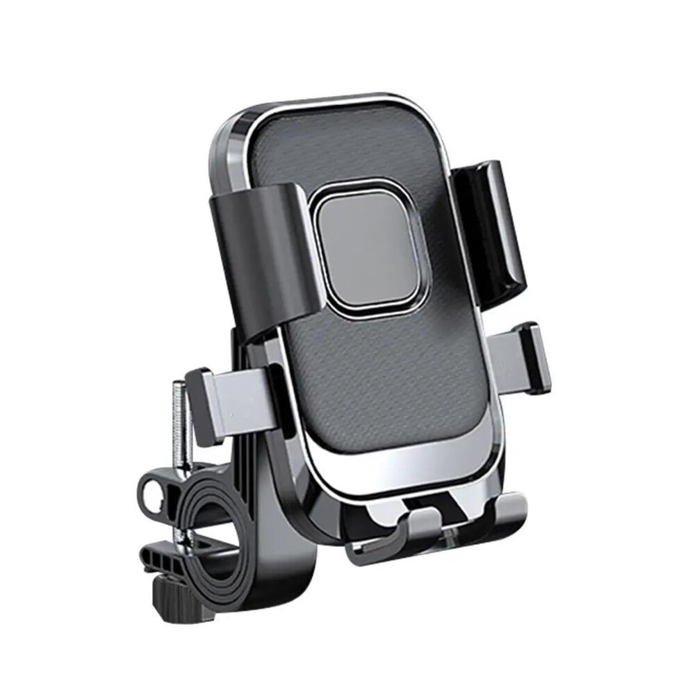 Motorcycle Phone Mount With 360 Rotation And Shockabsorbing Pad For Handlebar Clamp Black 9187378418819