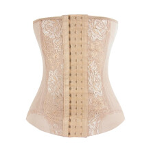 Waist Trainer for Women Mesh Embroidered Corset Body Shaper Girdle Nude Size SXXL