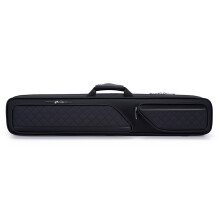 900D 7-Slot Pool Cue Case With Dual Pockets, 23 Inch Adjustable Shoulder Strap, Black For Professional Players