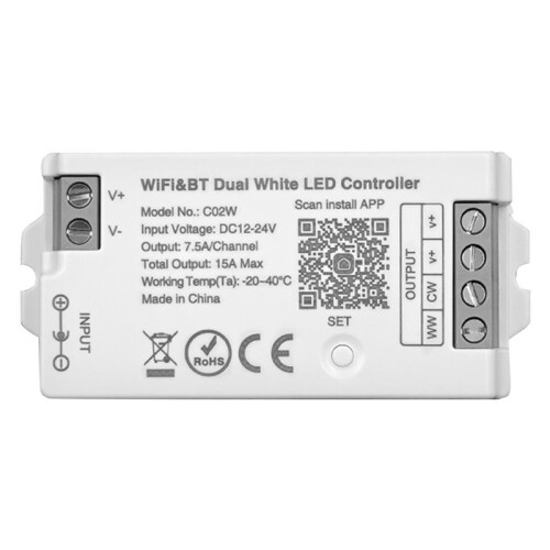 C01W Tuya Light Strip Controller & C02W 2.4G WIFI  Mobile APP  Controller Intelligent Voice Control A