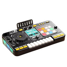 Barnsimulering Multifunktionell DJ-Mixerkontroll Elektronisk Orgel DJ Multifunktionell Spelare Musikunderhållningsleksak A