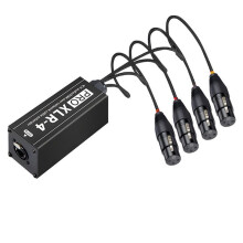 4-Kanaals XLR Audio- en DMX-Netwerkkabelverlenger, DMX512-Netwerksignaalverlenger voor Podiumgeluid, Verlichting, Studio C