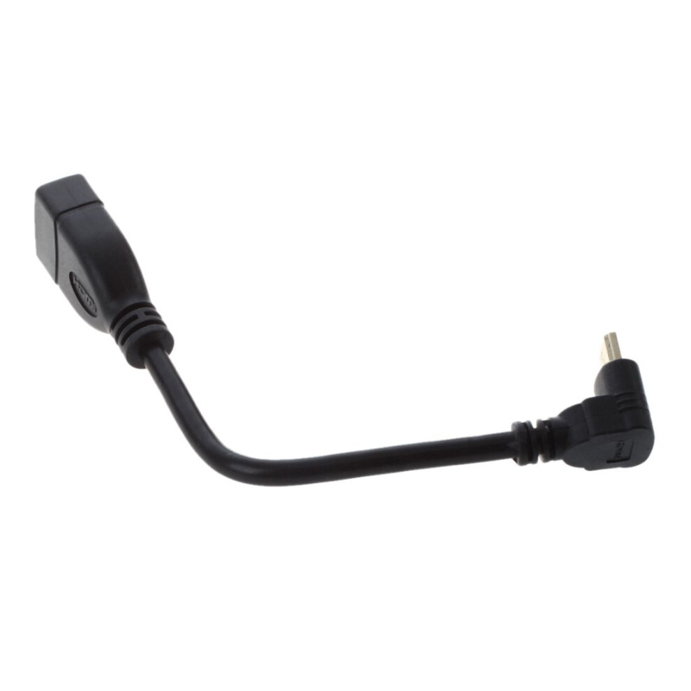 Male To Female 90 Degree Converter Connector Adapter Cable 1080P Gold/Black 6033933587106