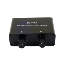 Sound Controller Kopfhörer-Lautstärkeregler 3,5 mm + 6,35 mm Stereo-Lautstärkeregler-Anpassung für Linken und Rechten Kanal
