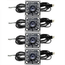 4 Modules de Caméra 100 Degrés 1MP OV9732 1280x720 USB Pilote Gratuit Mise au Point Manuelle, avec Câble de 3 Mètres pour WinXP/7/8/10