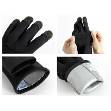 3mm Bio-Faser-Tauchhandschuhe – Schnitt- und Stichfest, rutschfest, Schwarz