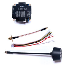 Modulo Trasmettitore VTX 3.3G 6W 16CH 25mW/1000mW/3000mW/4000mW/6000mW Regolabile DC6-26V per Drone da Corsa A Lungo Raggio FPV