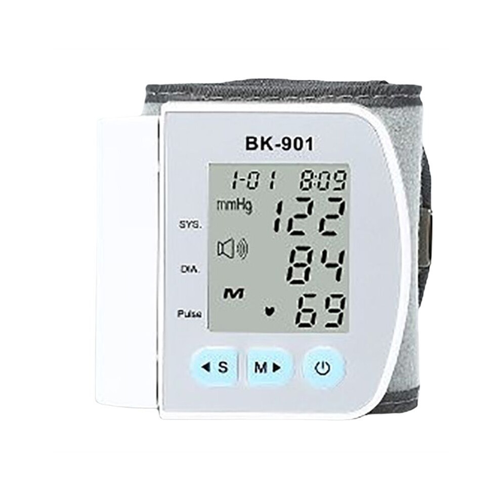 English Voice Broadcast  LCD Screen Wrist Blood Pressure Monitor Digital Automatic BP Tonometer Heart Rate