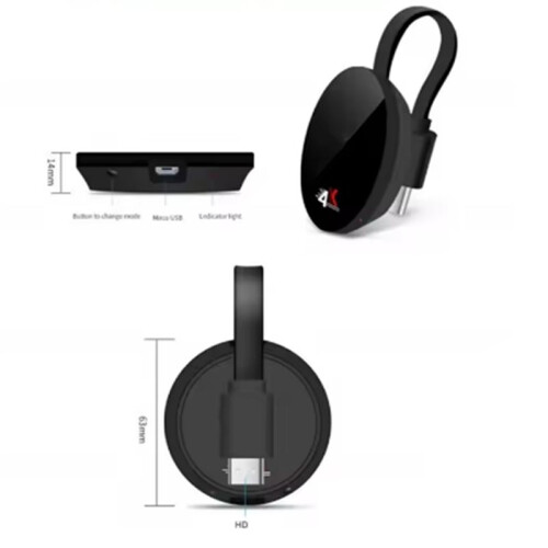 Wireless Display Receiver 4K -Compatible Wifi Display Adapter 5G+2.4G TV Sticks for Android Easy Install 2