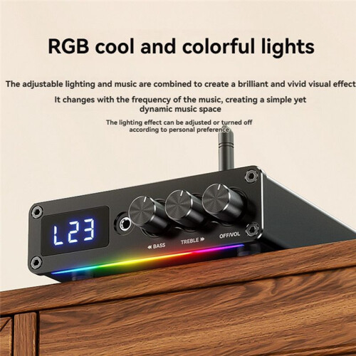 5.3 TPA3116D2 Class D Power Amplifier 2.0 Audio Amplifier 2x100W 2 Microphone USB Input with Remote EU PLUG 1