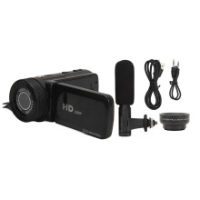 Neuer Videokamera-Camcorder mit Unterstützung für Stereoaufnahmen, 2,4-Zoll-IPS-Digitalkamera mit USB-Schnittstelle für Unterwegs