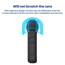 Capuchon D'Objectif pour X4, Protection D'Objectif en Silicone, Anti-Poussière et Anti-Rayures, Accessoire pour Appareil Photo Insta 360 X4