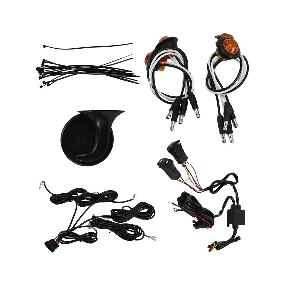 Utv Turn Signal Kit,Utv Atv Street Legals Turn Signals, 110D Horn, Plug And Signal Kit,Horn Turn Signal Light 6031041022557