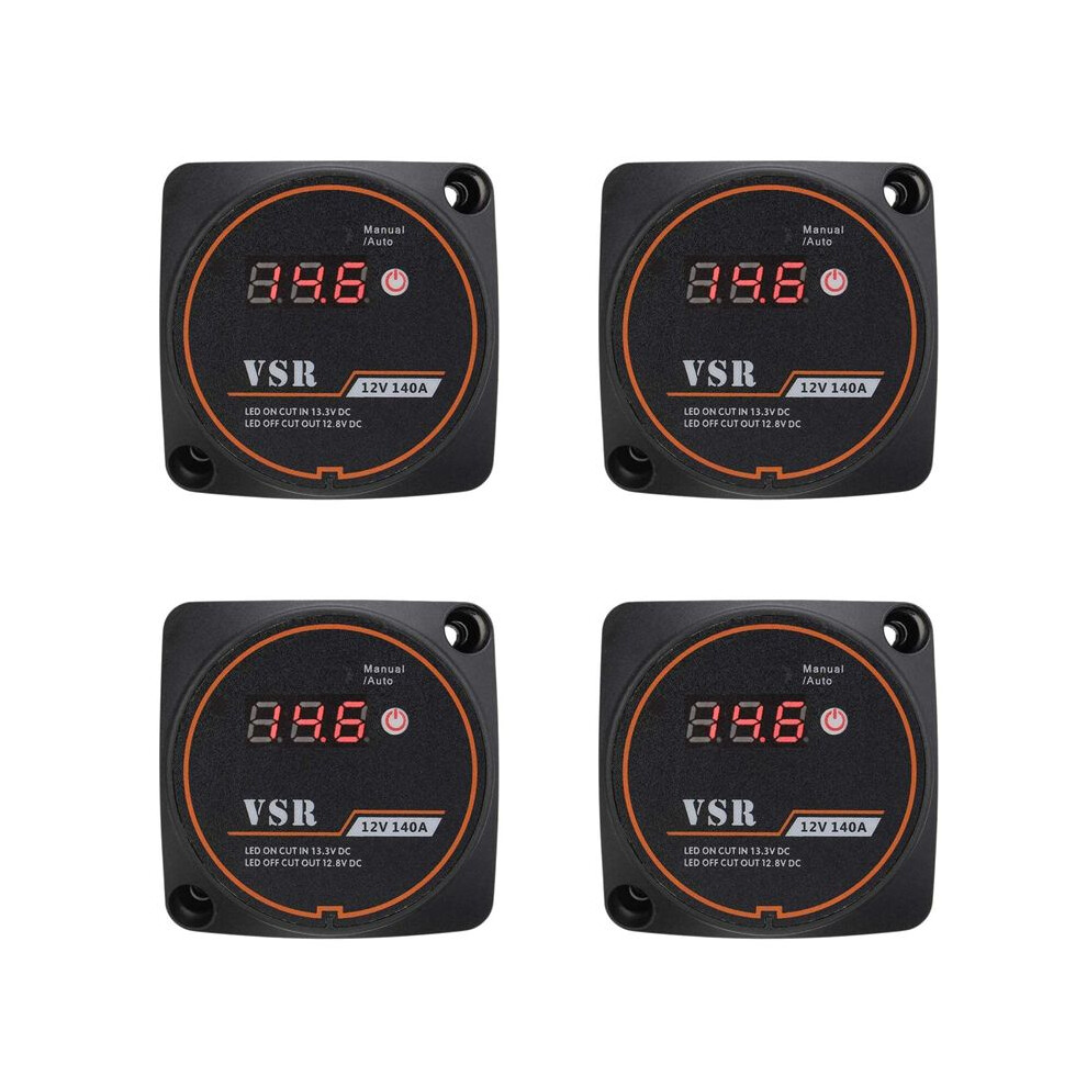 4X Voltage Sensitive Split Charge Relay Digital Display Vsr 12V 140A For Car Rv Yacht Battery Isolator Charge 6032472373652