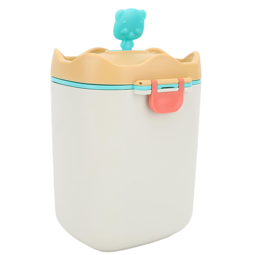 Portable Baby Milk Powder Box, 19.5x11cm, Sealed Multifunctional Container in Yellow