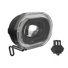 E-Bike LED Headlight DC12V-48V Ebike 2 Wires SM Plug Front Lamp Light for Snowmobile Bike Scooter Motorcycle Accessories