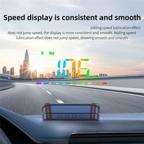 Car HUD GPS   Display Windshield Projector MPH KMH Speedometer Projector Compass Overspeed Alarm System 1