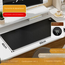 (Display digitale [90*40cm]], Nero) Termoforo impermeabile da tavolo