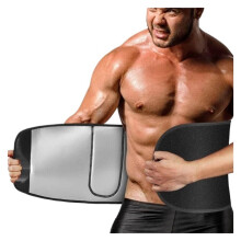 Tummy Control Waist Slimming Sauna Abs Belt Unisex Waist Training Belt Abdominal Wrap Body Shaper XXL Silver