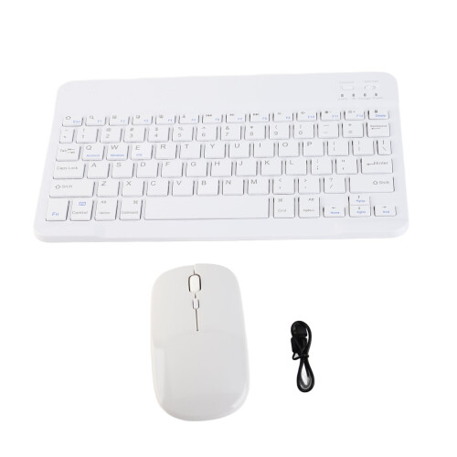 Ultra Thin Silent USB Keyboard Mouse Combo, 1600 DPI, White 1