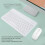 Ultra Thin Silent USB Keyboard Mouse Combo, 1600 DPI, White 5