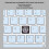 Sky Blue Wireless Keyboard with FN Keys & DPI Mouse USB Rechargeable 5