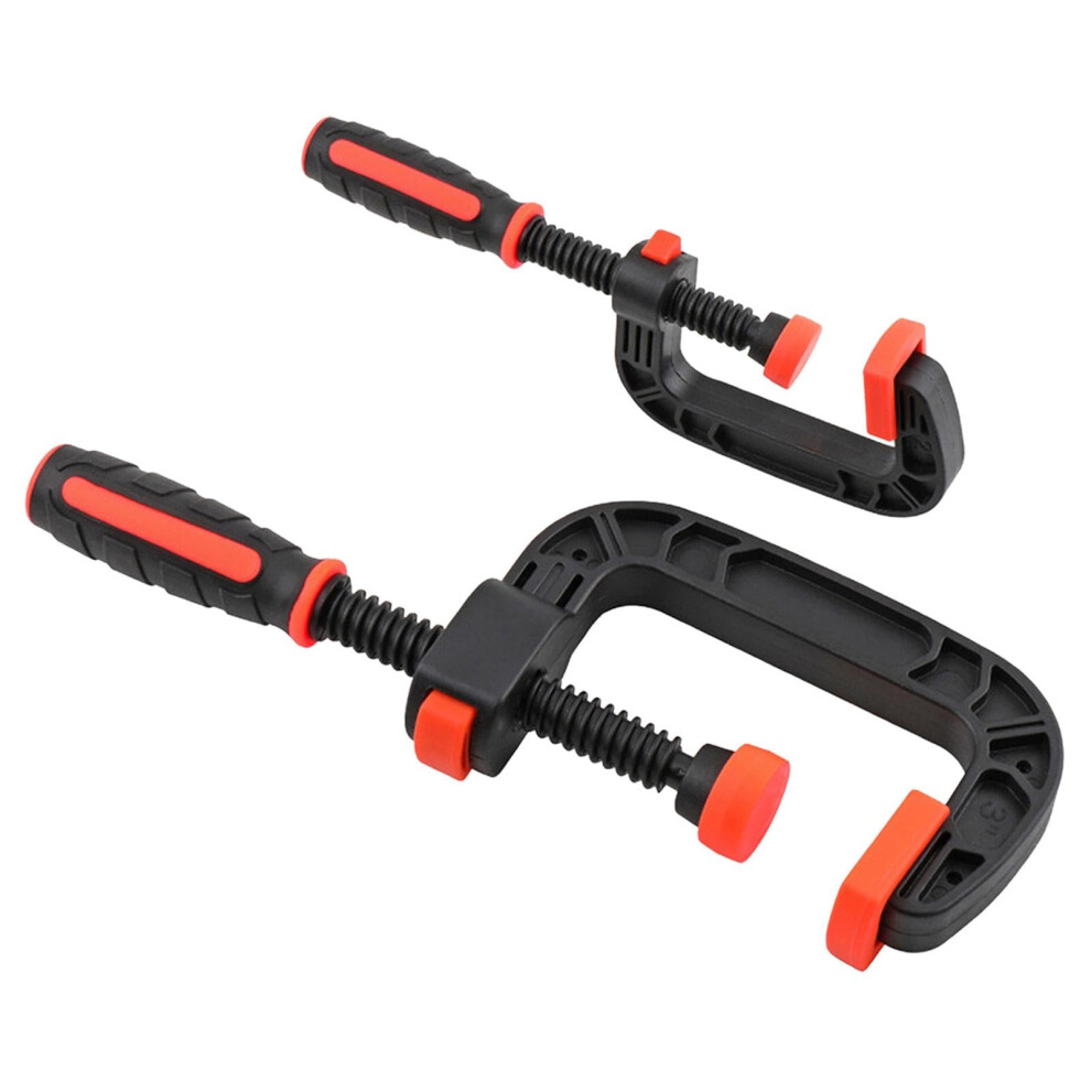 2'' 3'' C Clamp Set For Woodworking, Sturdy Metal Construction, Ergonomic Grip, Professional Grade 9382693376428
