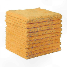 20PC Chiffons Microfibre Orange, Lot de 20, Durable et Absorbant pour Cuisine, Voiture et Nettoyage