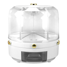 Dispensador de Grãos Giratório para Alimentos, 6 Compartimentos, para Armazenamento de Grãos e Arroz, à Prova de Poeira, Mantém os Alimentos