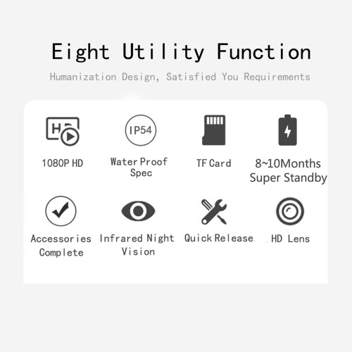 2.0 Inch Display Camera for Farm Observation Quick 0.3s Trigger Time 2