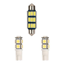 JK Dome Lâmpadas, Interior Branco Brilhante Superior LED Mapa de Leitura Kit de Luzes para   JK 2007-2017 4 Portas - 3 PCS