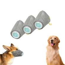Dog Respirator Mask, 3Pack Adjustable GrayS, Breathable Dog Air Filter Mask
