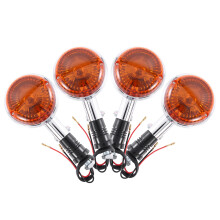 Pisca-Pisca Indicador de Direção Âmbar para XV535 XV920 Virago XVS650 V-Star XVS400 Xvs1100-Prata+Amarelo