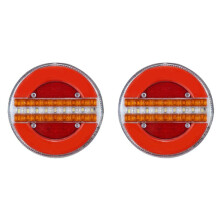 2X 24V 49 LED Dynamic LED Trailer Truck Tail Light Brake Light DRL Flow Turn Signal Lamp Strobe Light