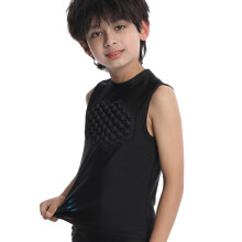Youth Baseball Chest Protector Sternum Protection Chest Rib Hip Protector Shirt Vest Black XL