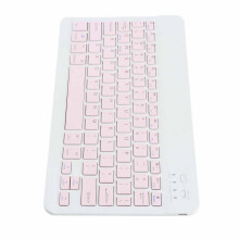 Ergonomic 10" Pink Bluetooth Keyboard & DPI Mouse Set with USB Charge