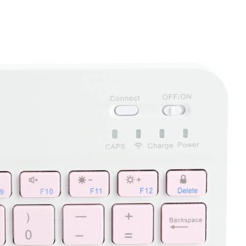 Ergonomic 10" Pink Bluetooth Keyboard & DPI Mouse Set with USB Charge 2