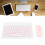 Ergonomic 10" Pink Bluetooth Keyboard & DPI Mouse Set with USB Charge 5