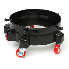 Car Wash Bucket Dolly with 5 Swivel Casters, Heavy Duty Rolling Drum Dolly for Car Cleaning