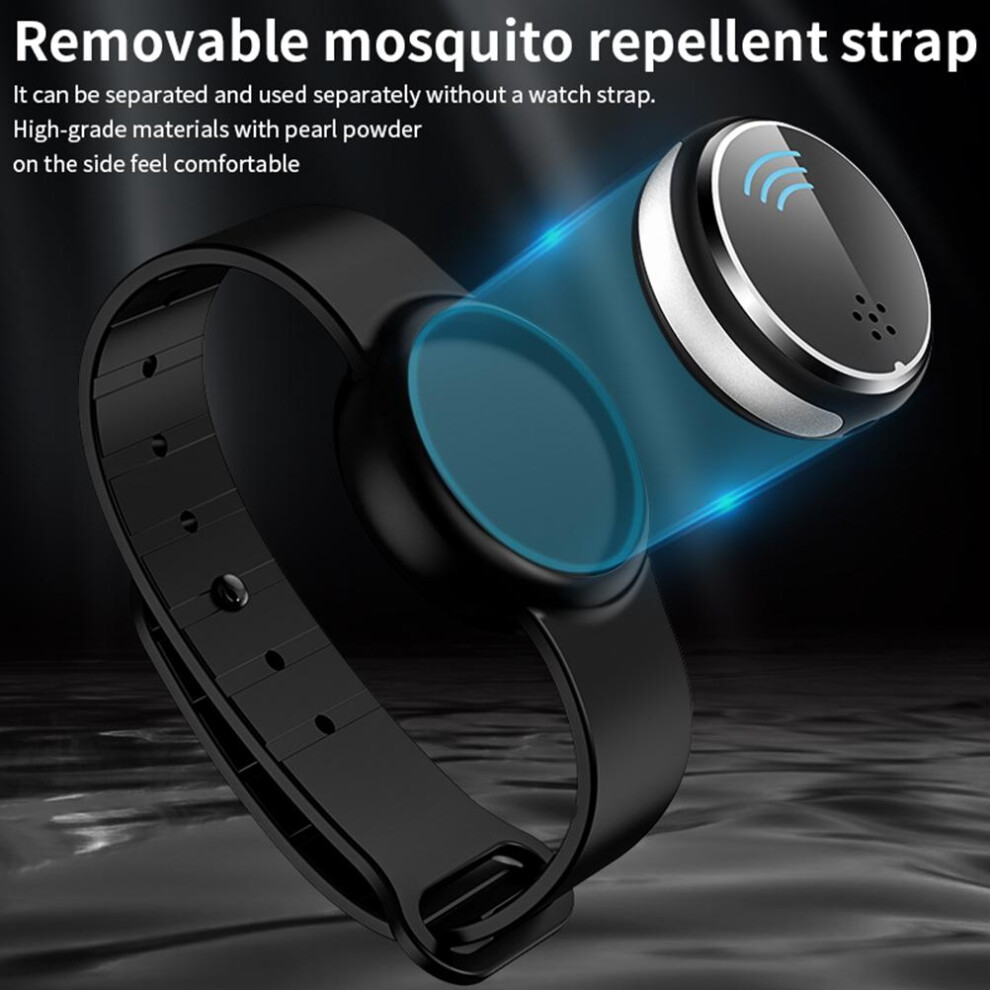 USB Rechargeable Mosquito Repellant Bracelet 24-Hour Use Fashionable