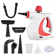 Weißer tragbarer Dampfreiniger 1050 W (US-Stecker) für Polster & Oberflächen